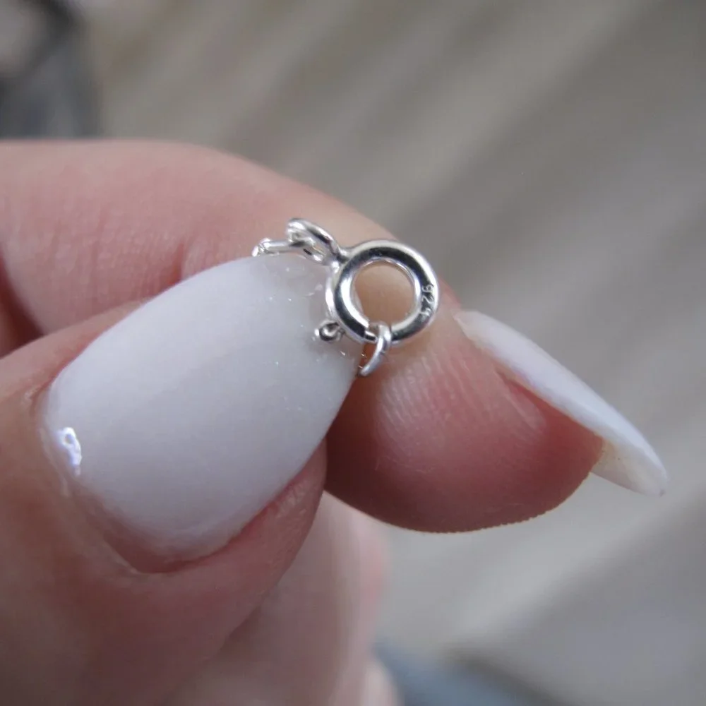 STERLING SILVER Black Agate Druzy Slice Pendant